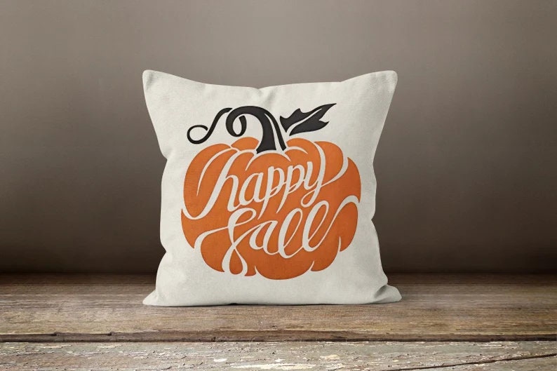Fall Autumn Orange Yellow Dry Leaves Cushion Cover