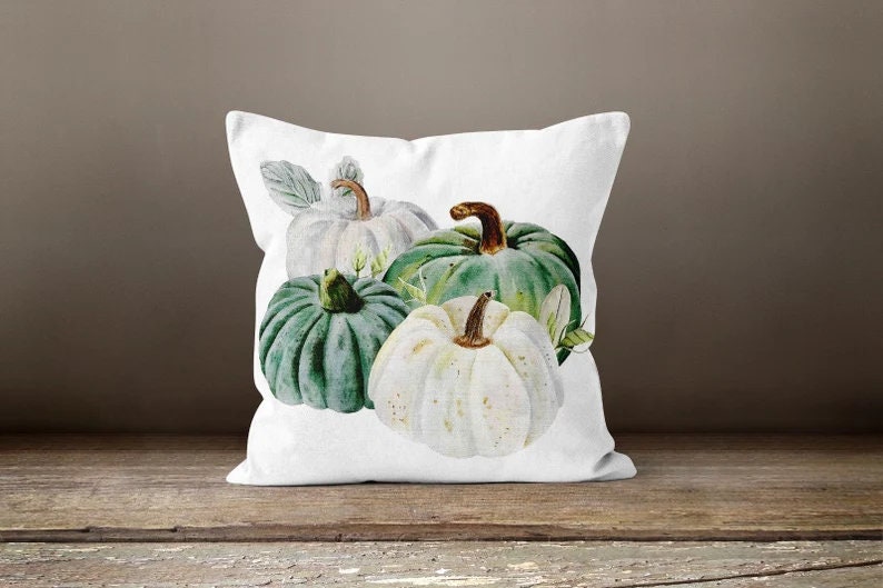 Acorns, Fall Leaves Cushion Cover, Elegant Autumn Farmhouse Decor
