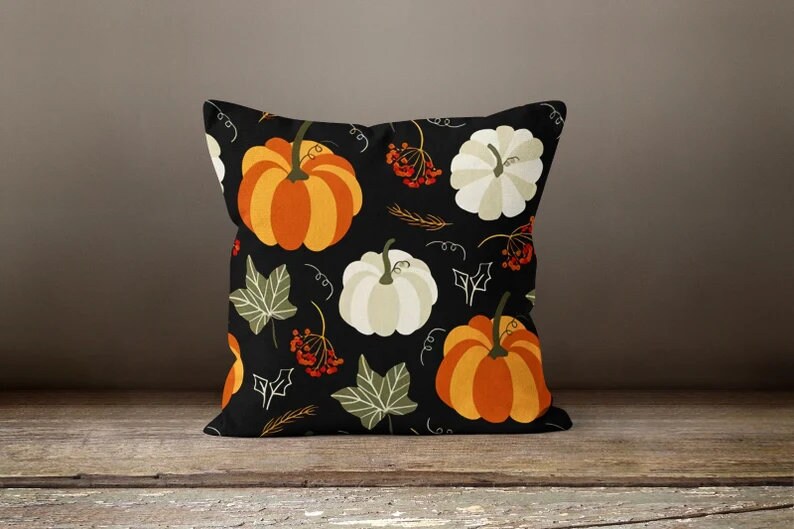 Autumn Pumpkin Pillow Cover Farmhouse Style Cushion Case