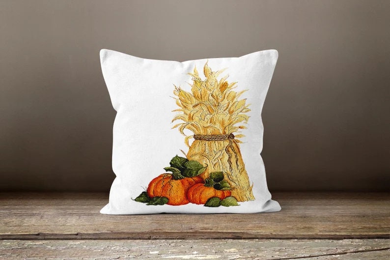 Fall Wreath Autumn Dry Leaves Throw Cushion Cover