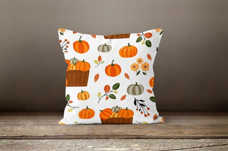 Fall Wreath Autumn Dry Leaves Throw Cushion Cover