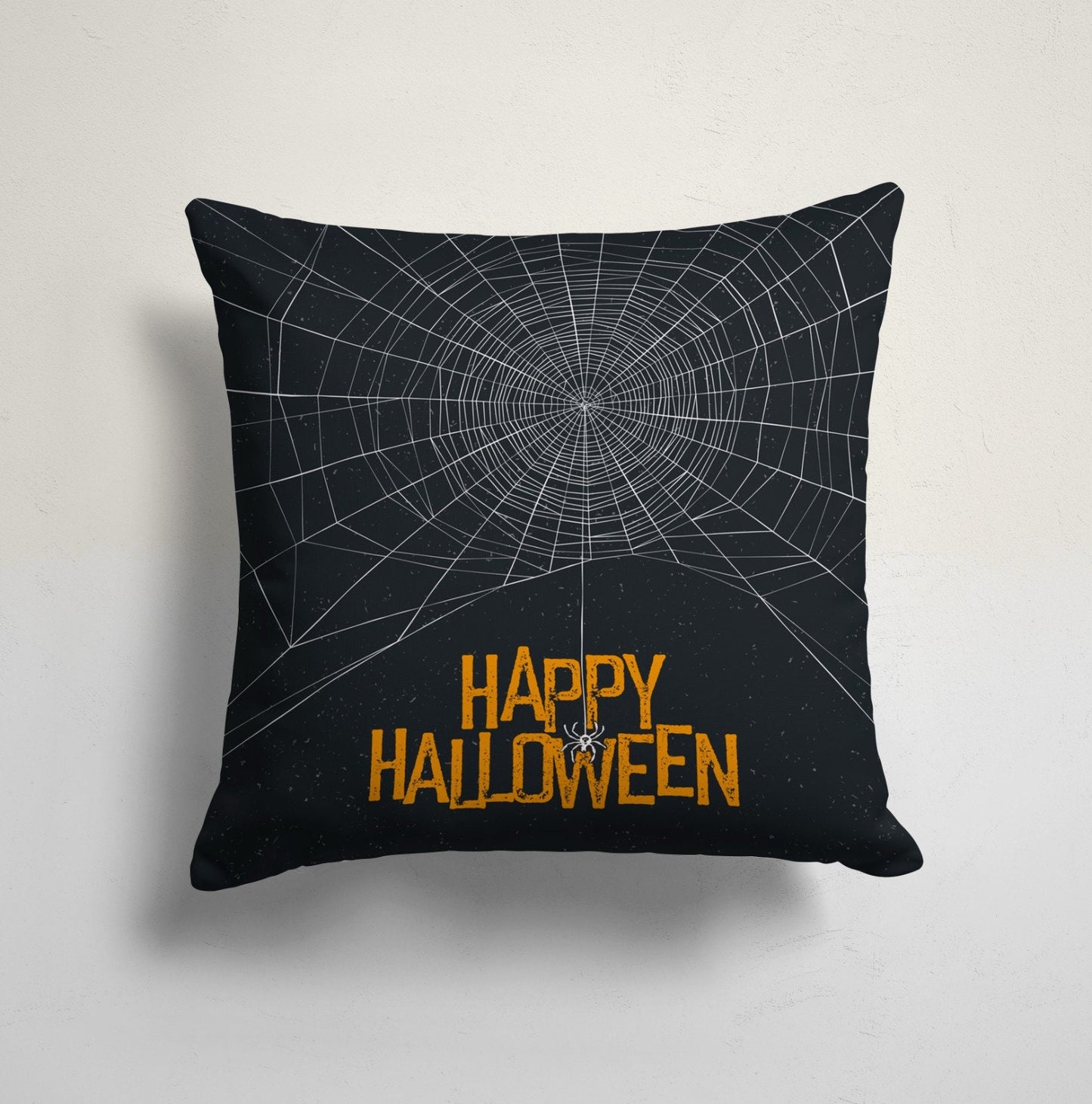 Haunted Halloween Orange Cushion Cover