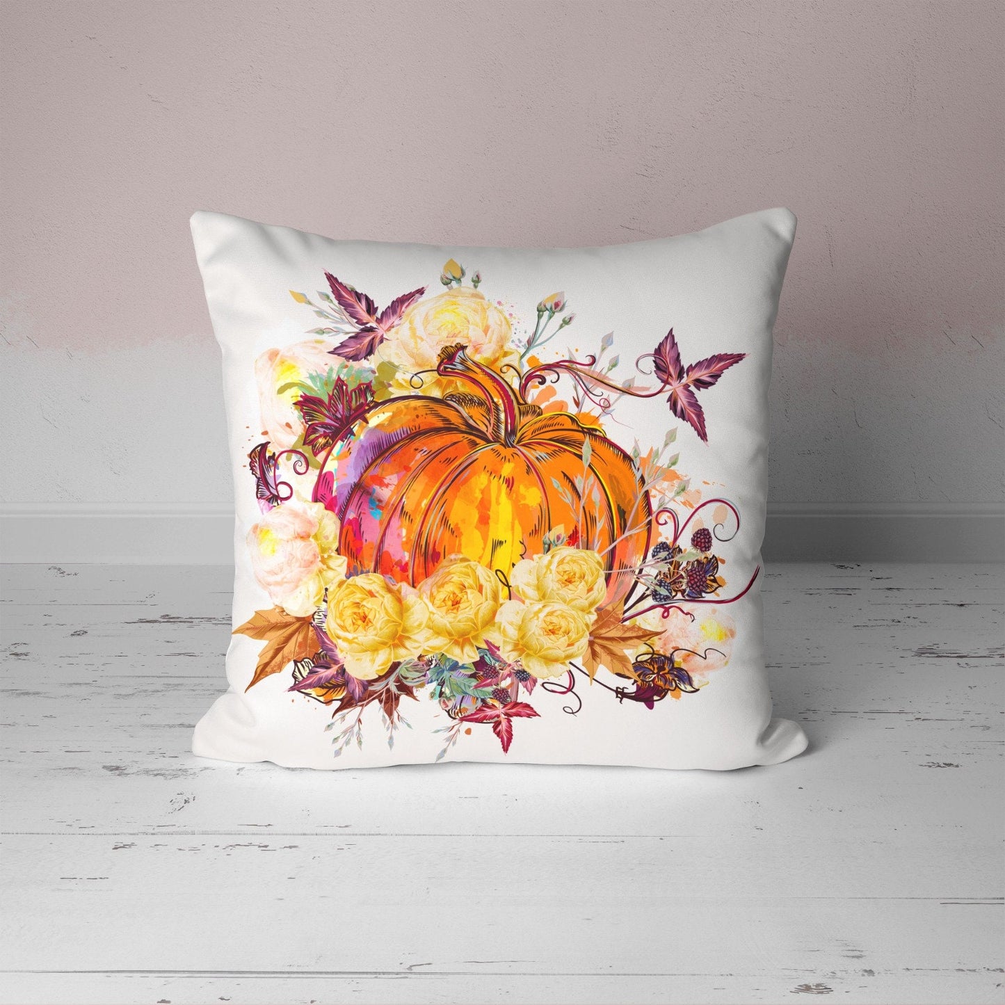 Pumpkin Carved Fall Halloween Cushion Cover