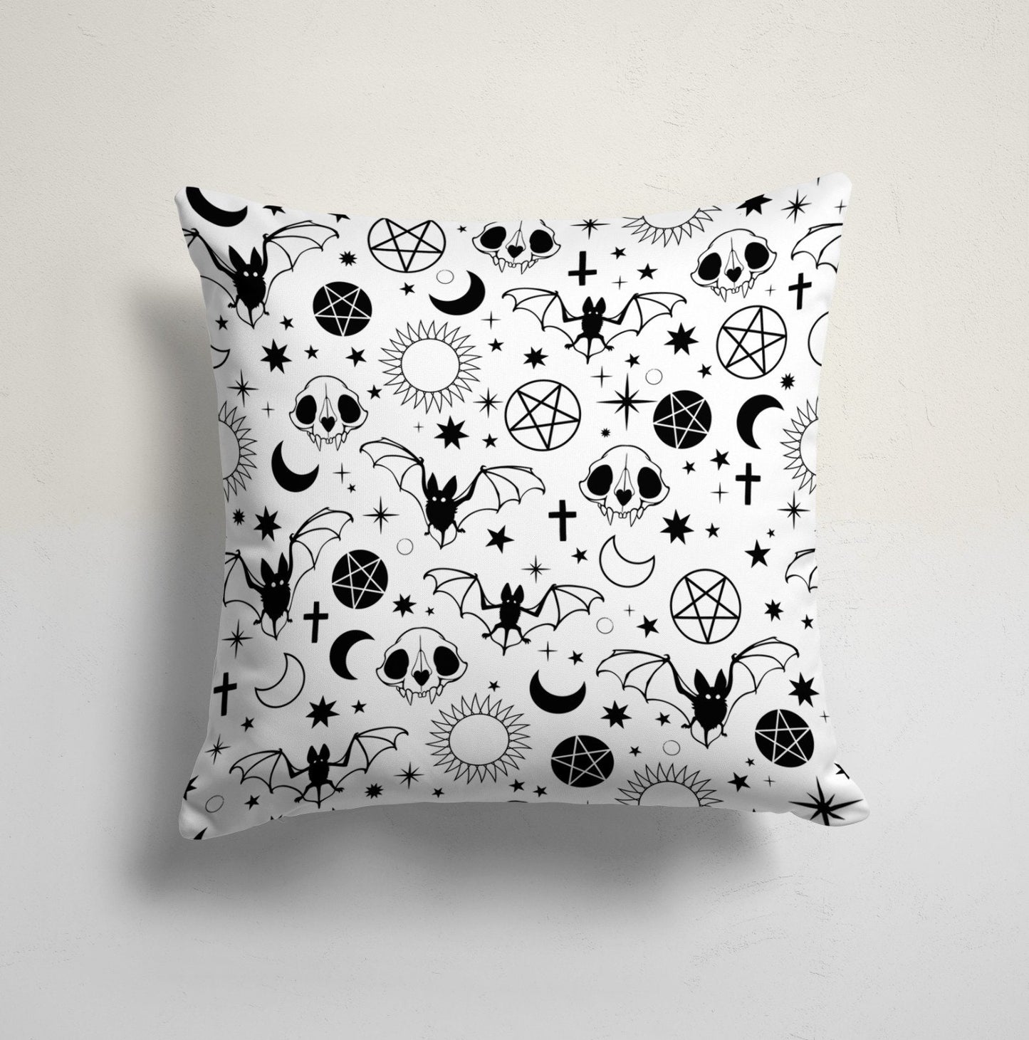 Spooky Orange Pumpkin Theme Halloween Cushion Cover