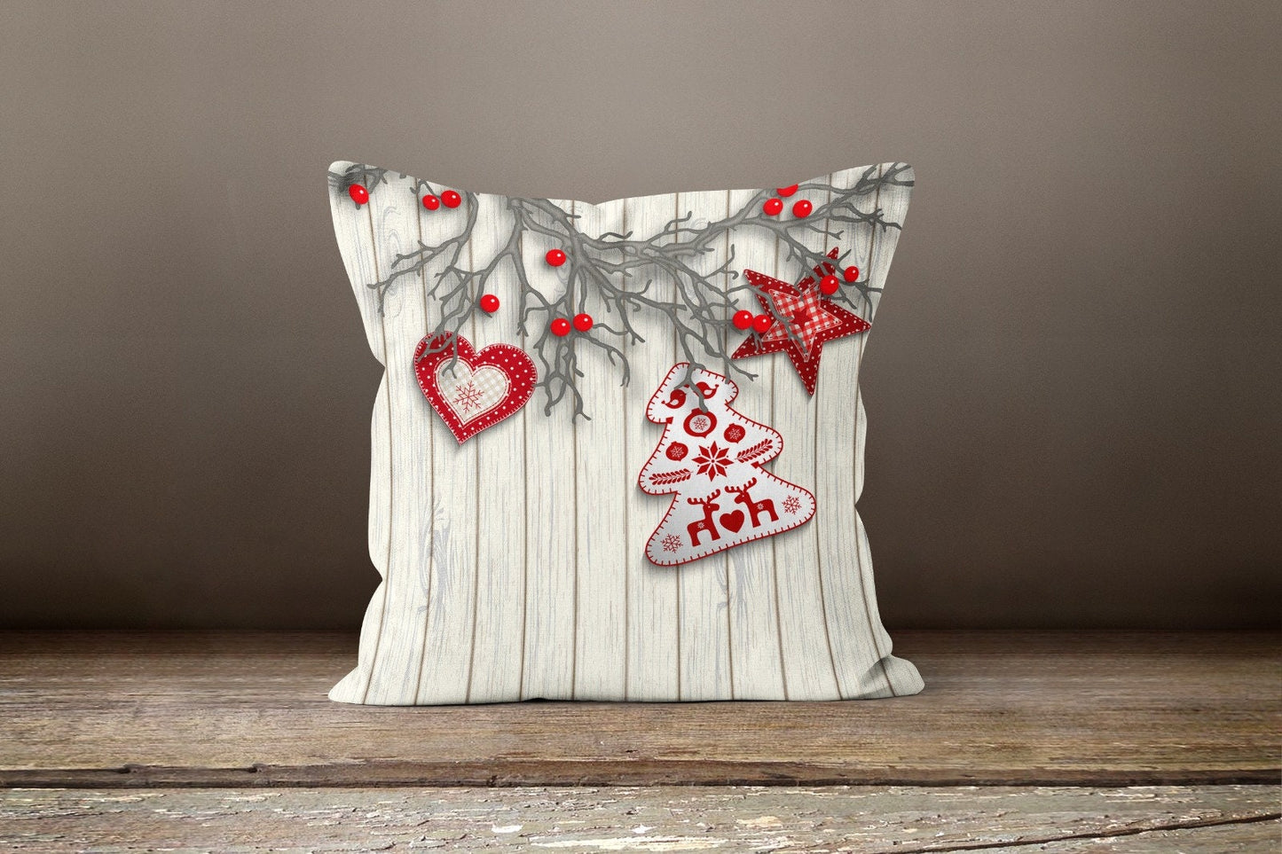 Christmas Snowflake Lantern Festive Holiday Cushion Cover
