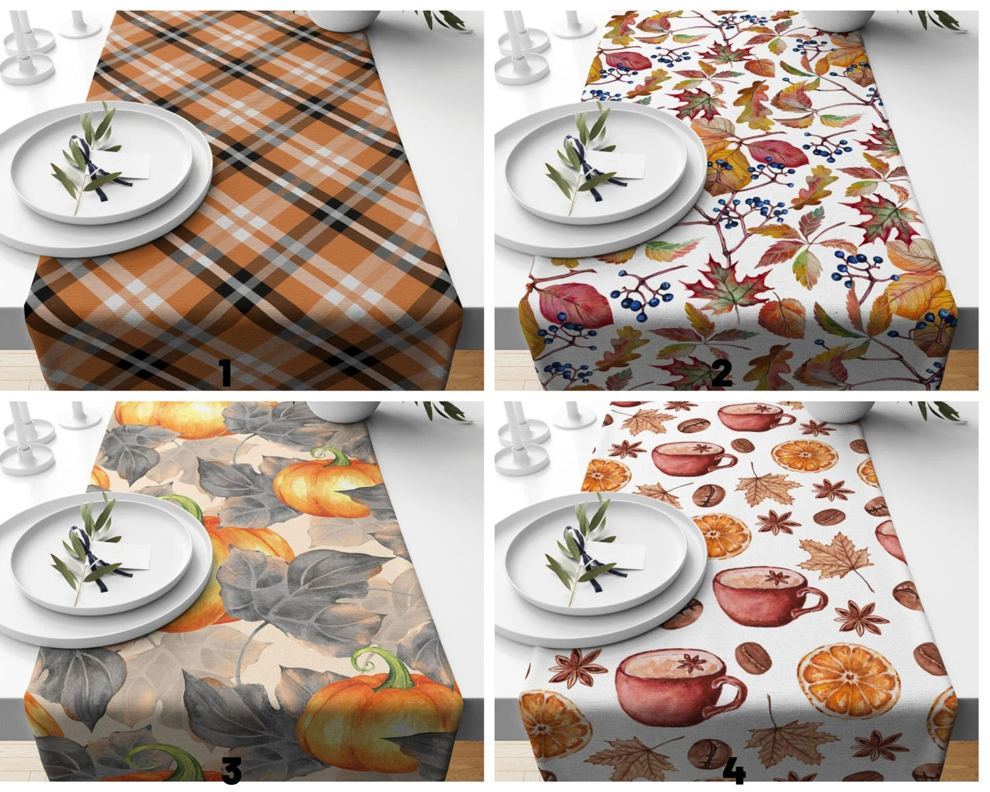 Autumn Fall Themed Kitchen Table Runner