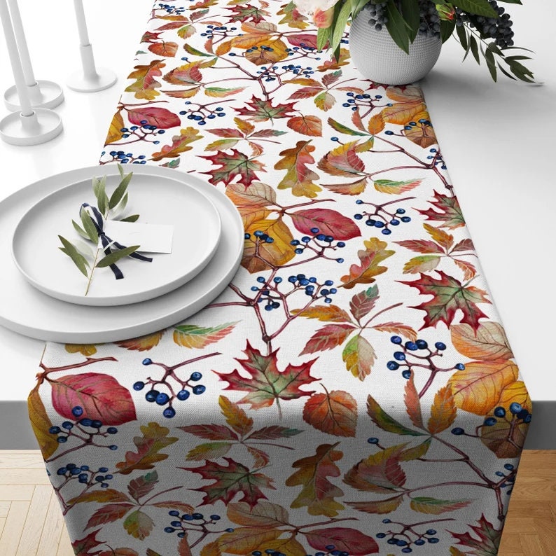 Autumn Fall Themed Kitchen Table Runner