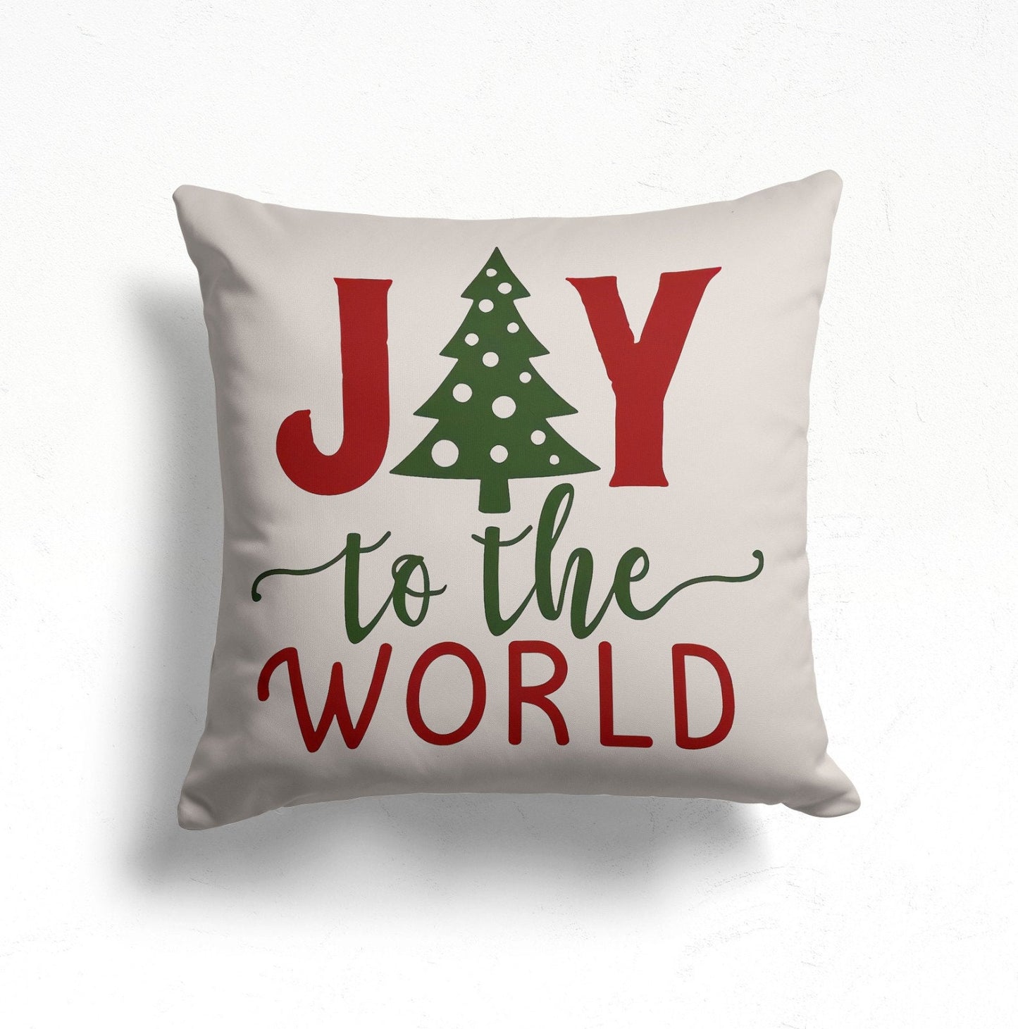 Pine Tree Deer Print Christmas Cushion Cover