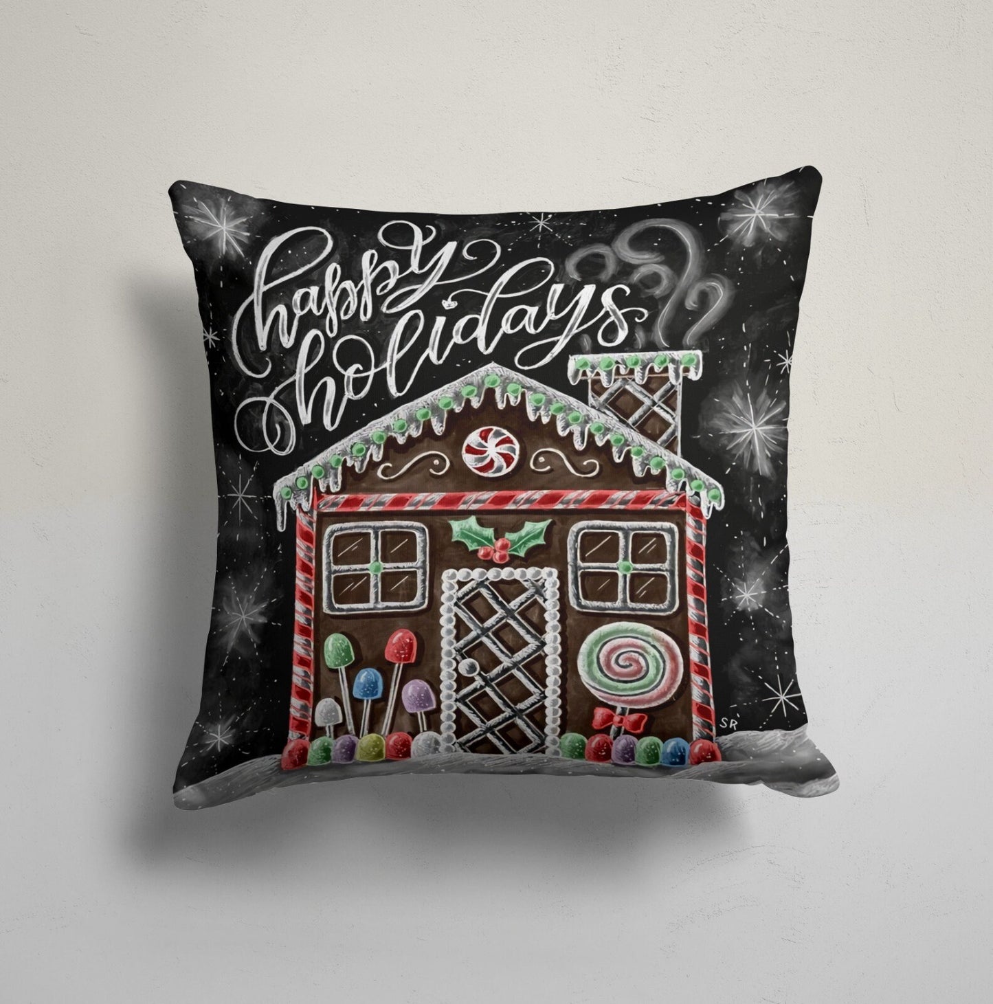 Joyful Christmas Winter-Themed Festive Holiday Cushion Cover