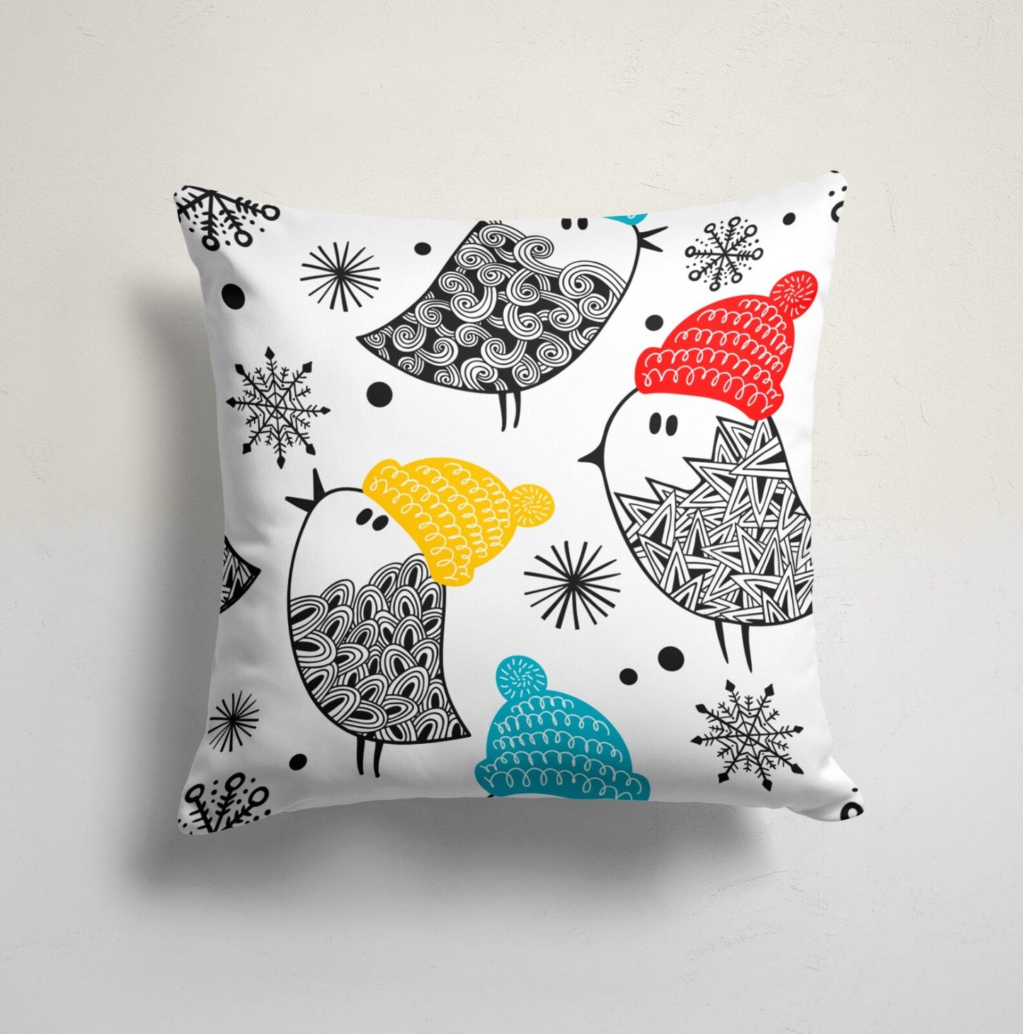 Joyful Christmas Winter-Themed Festive Holiday Cushion Cover