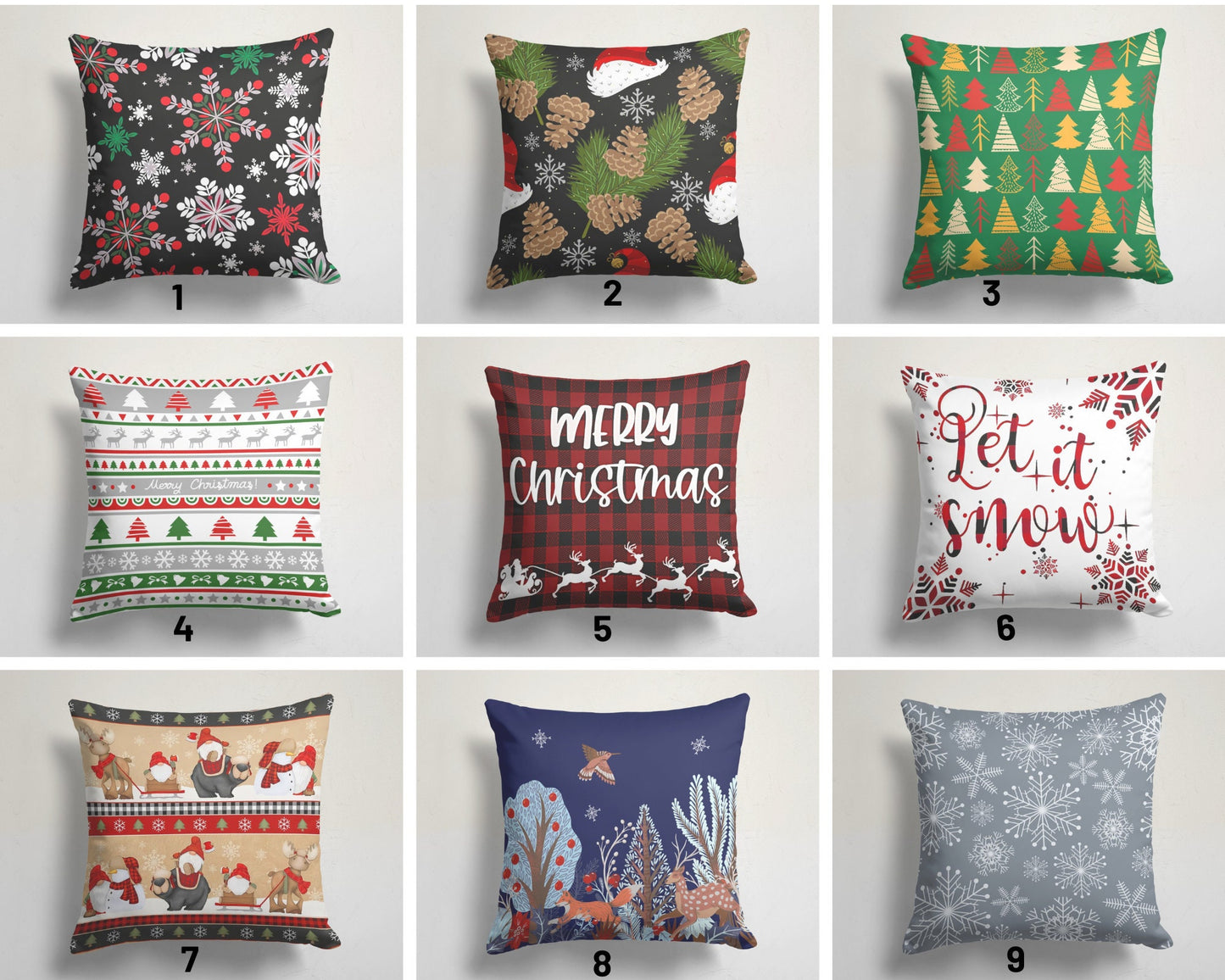 Christmas Snowflake Winter Trend Designs Throw Cushion Cover