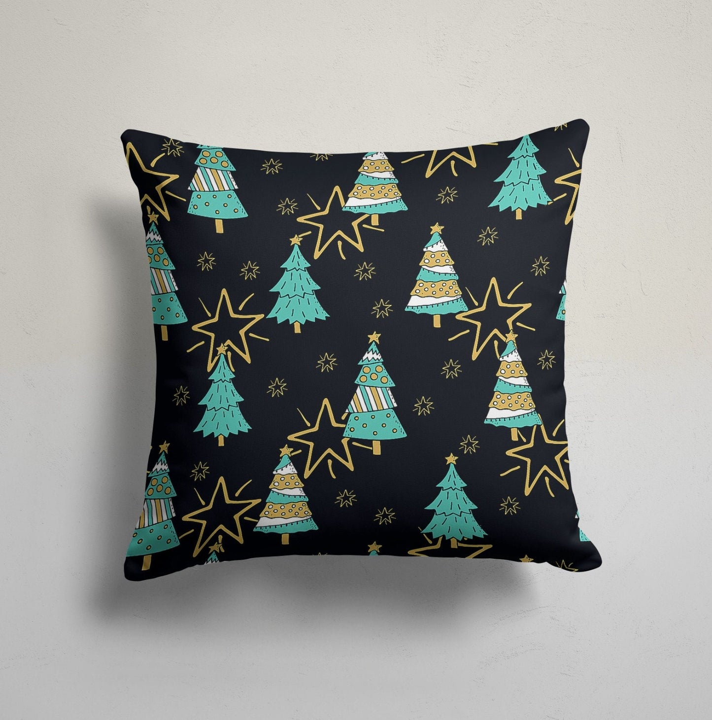 Merry Christmas Lights Cushion Cover, Christmas Cheer for Your Home