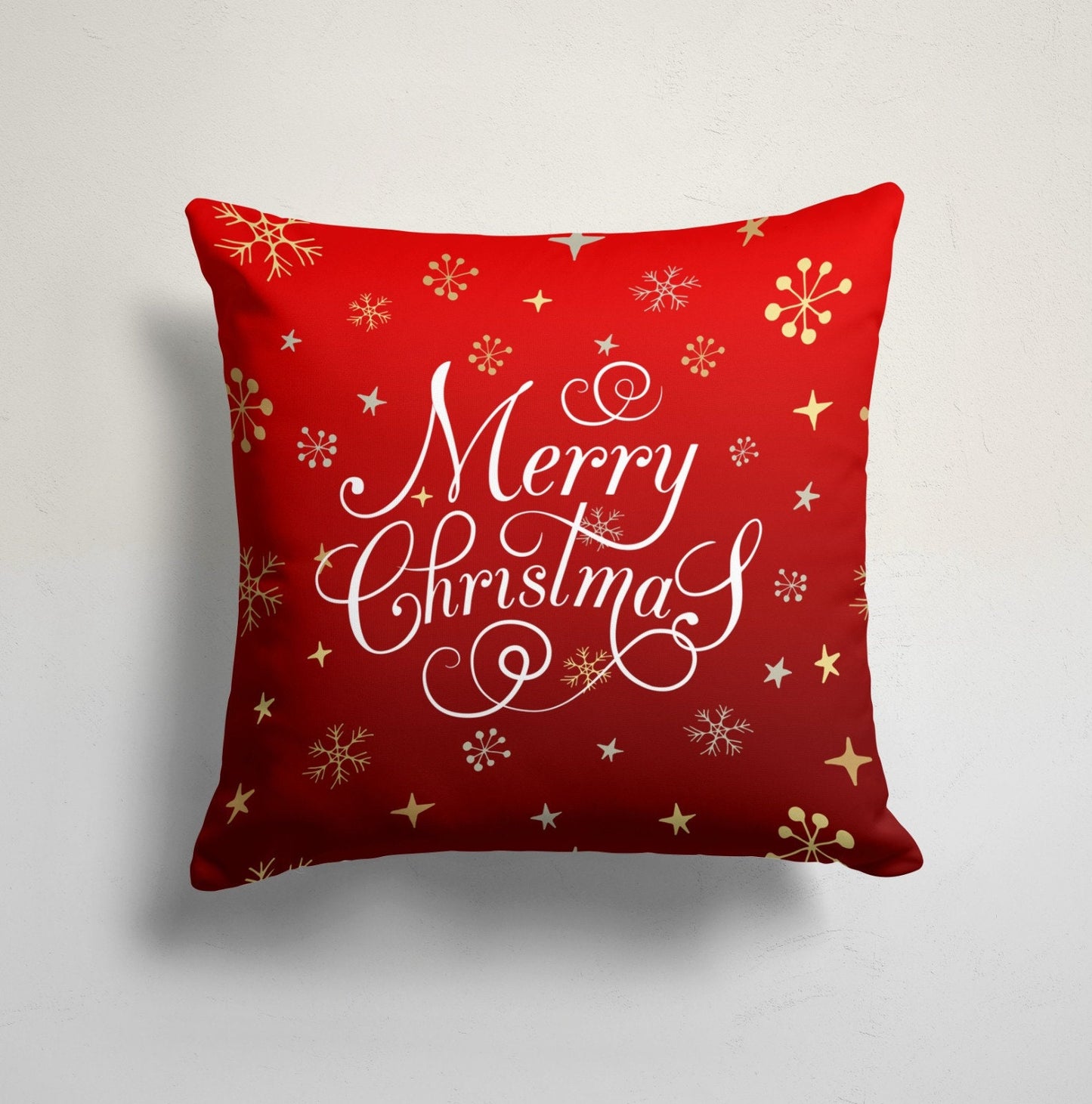 Red and Green Winter Decor Merry Christmas Cushion Cover