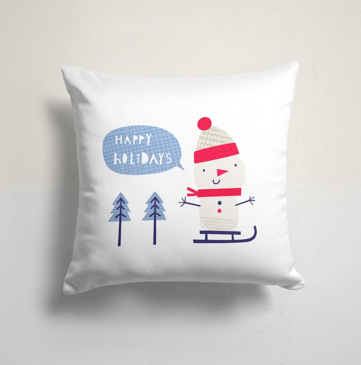 Red and Green Winter Decor Merry Christmas Cushion Cover