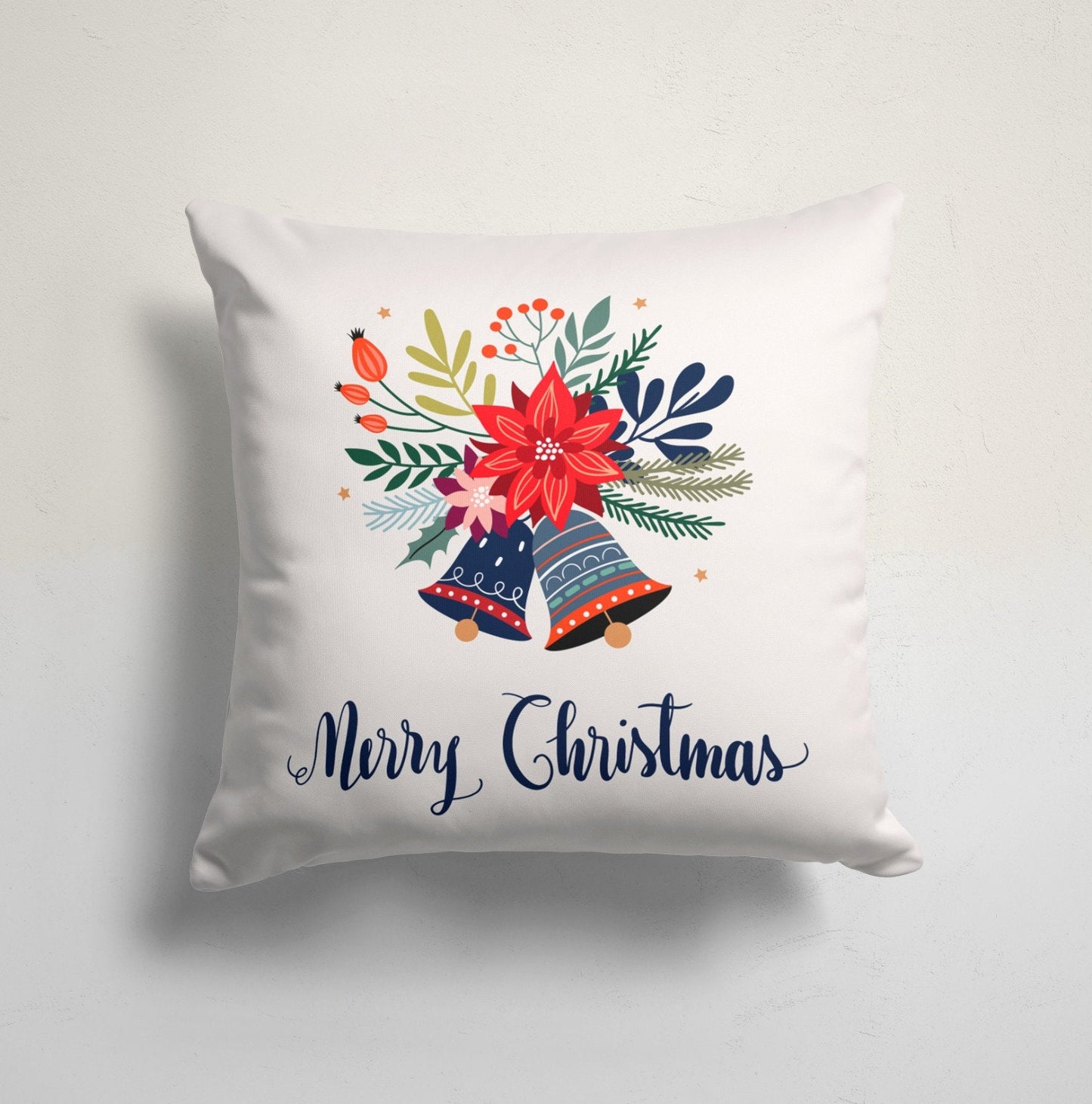 Red and Green Winter Decor Merry Christmas Cushion Cover