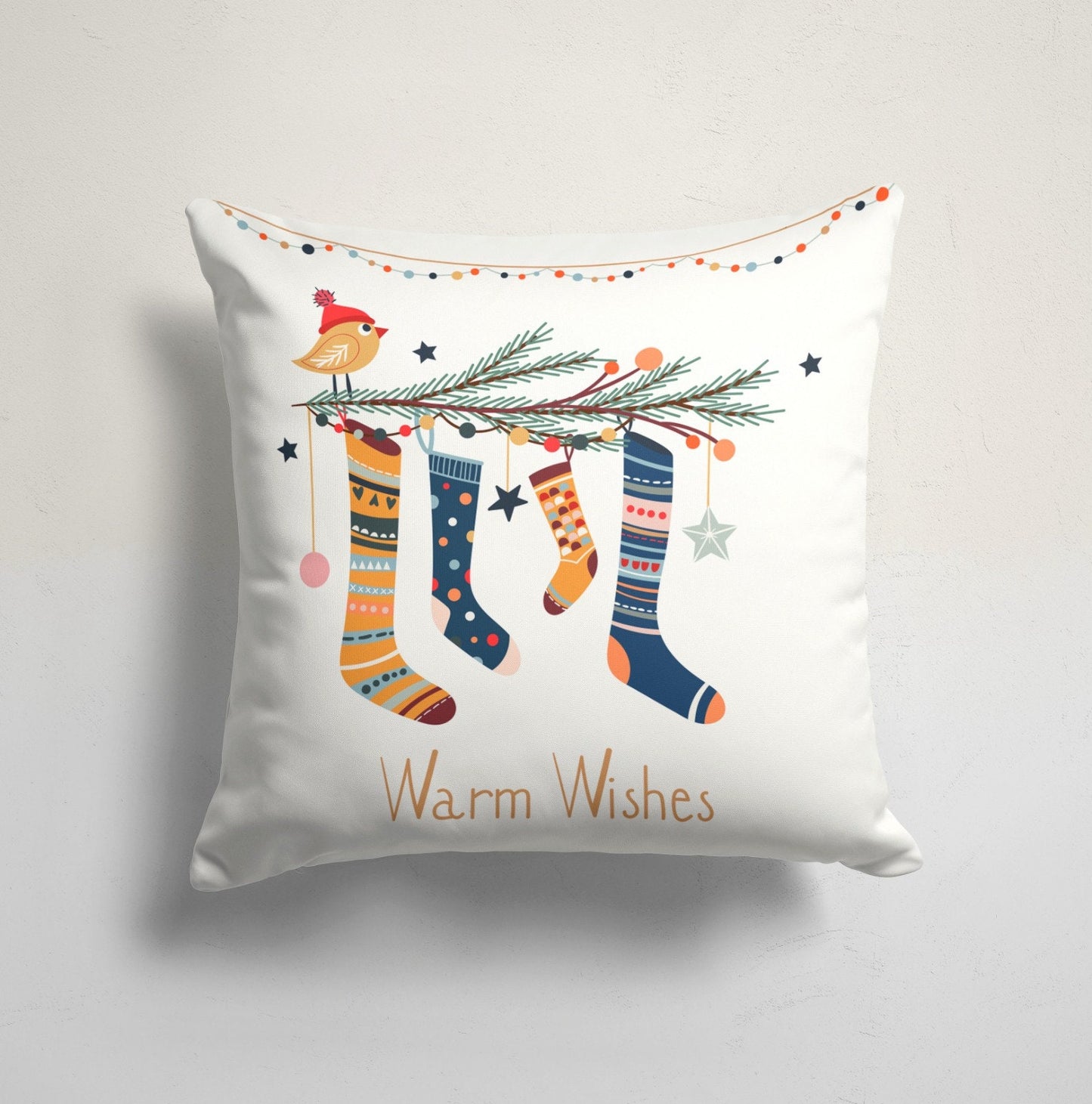 Red and Green Winter Decor Merry Christmas Cushion Cover