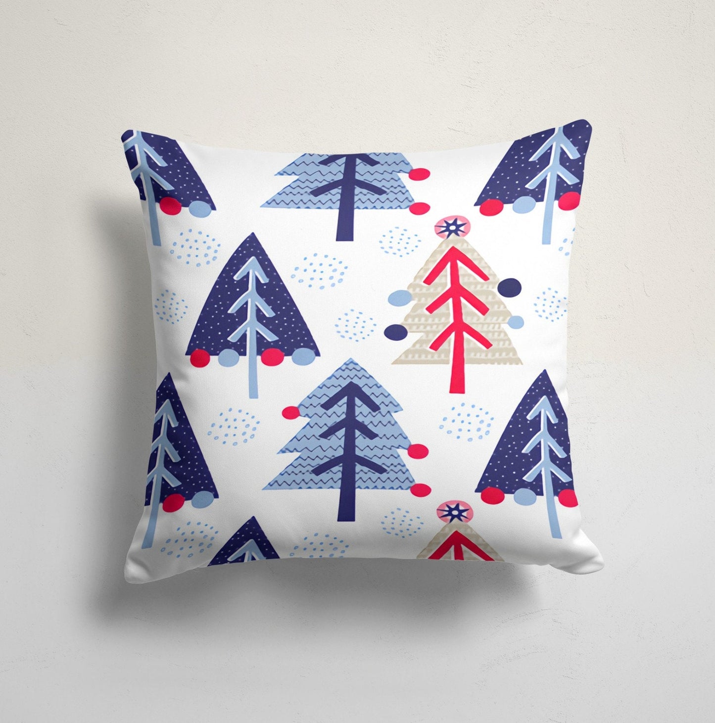 Red and Green Winter Decor Merry Christmas Cushion Cover