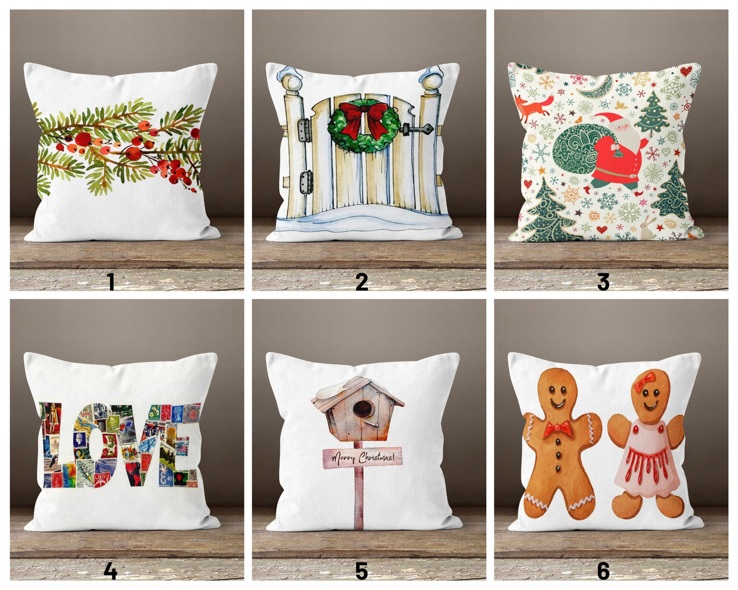 Christmas Ginger Bread Festive Gnome Cushion Cover