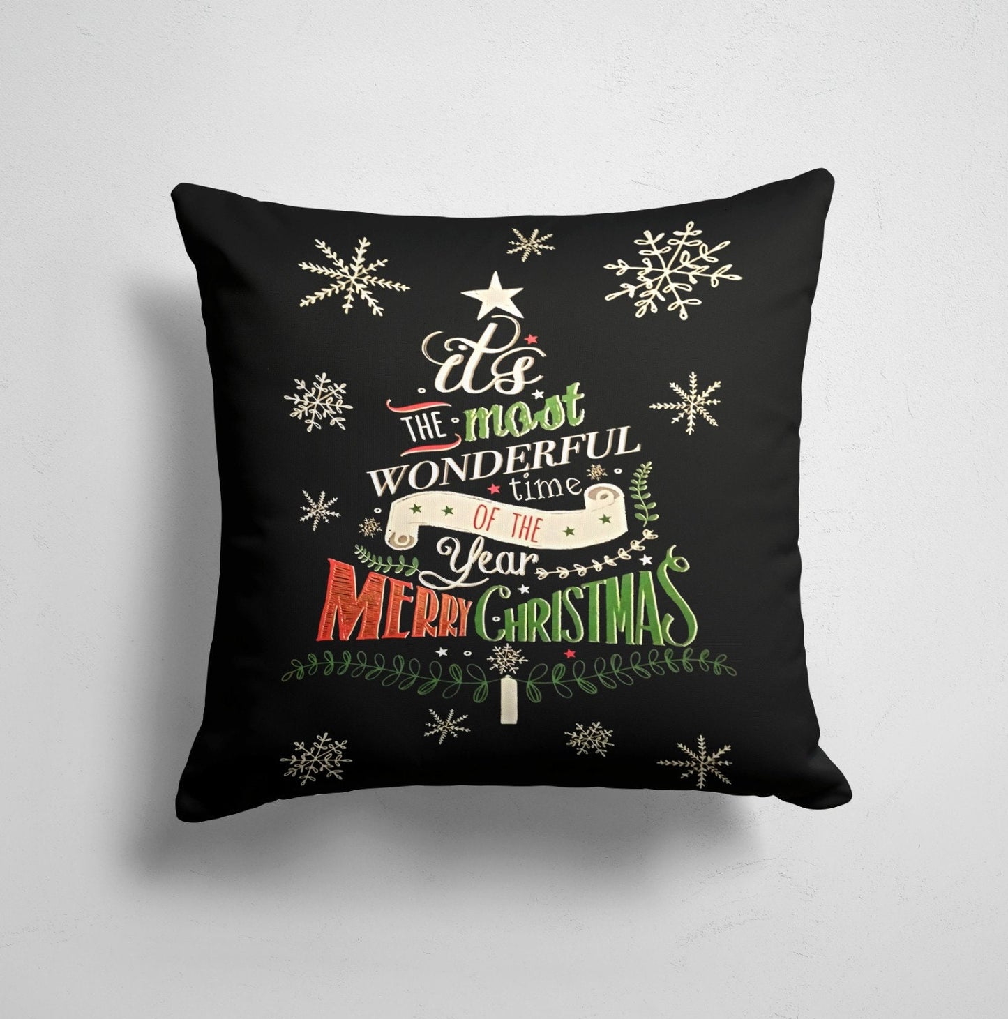 Merry Christmas Cushion Cover Festive Living Room Decor