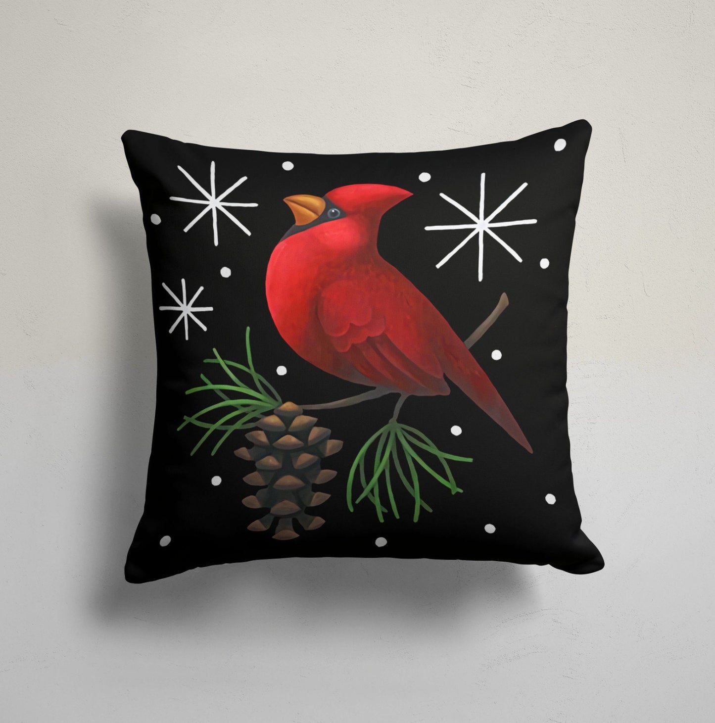 Santa Claus Snowflakes Festive Trees Christmas Cushion Cover