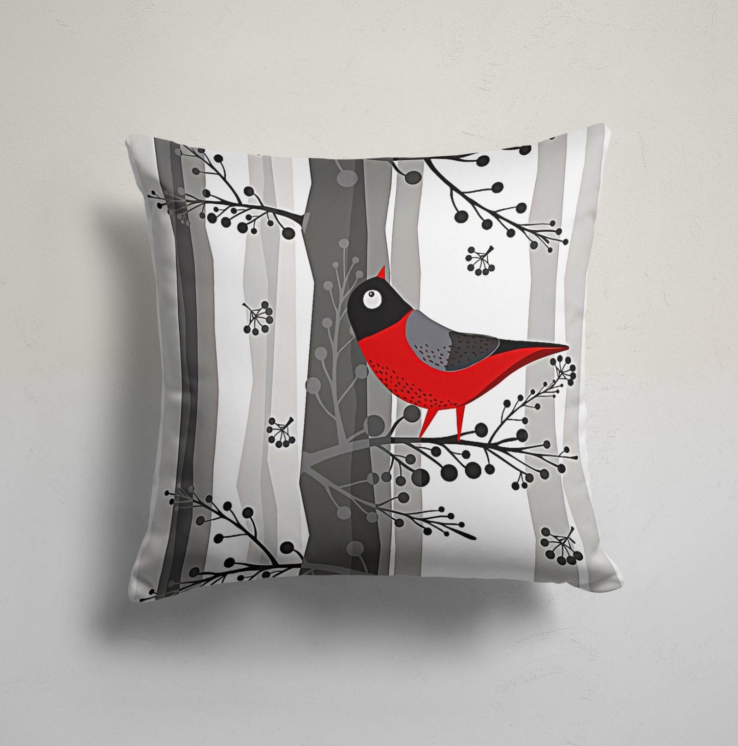 Santa Claus Snowflakes Festive Trees Christmas Cushion Cover