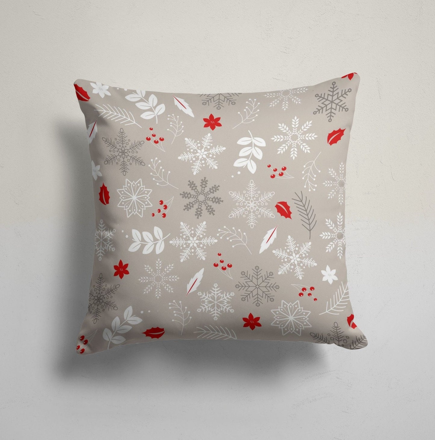 Santa Claus Snowflakes Festive Trees Christmas Cushion Cover