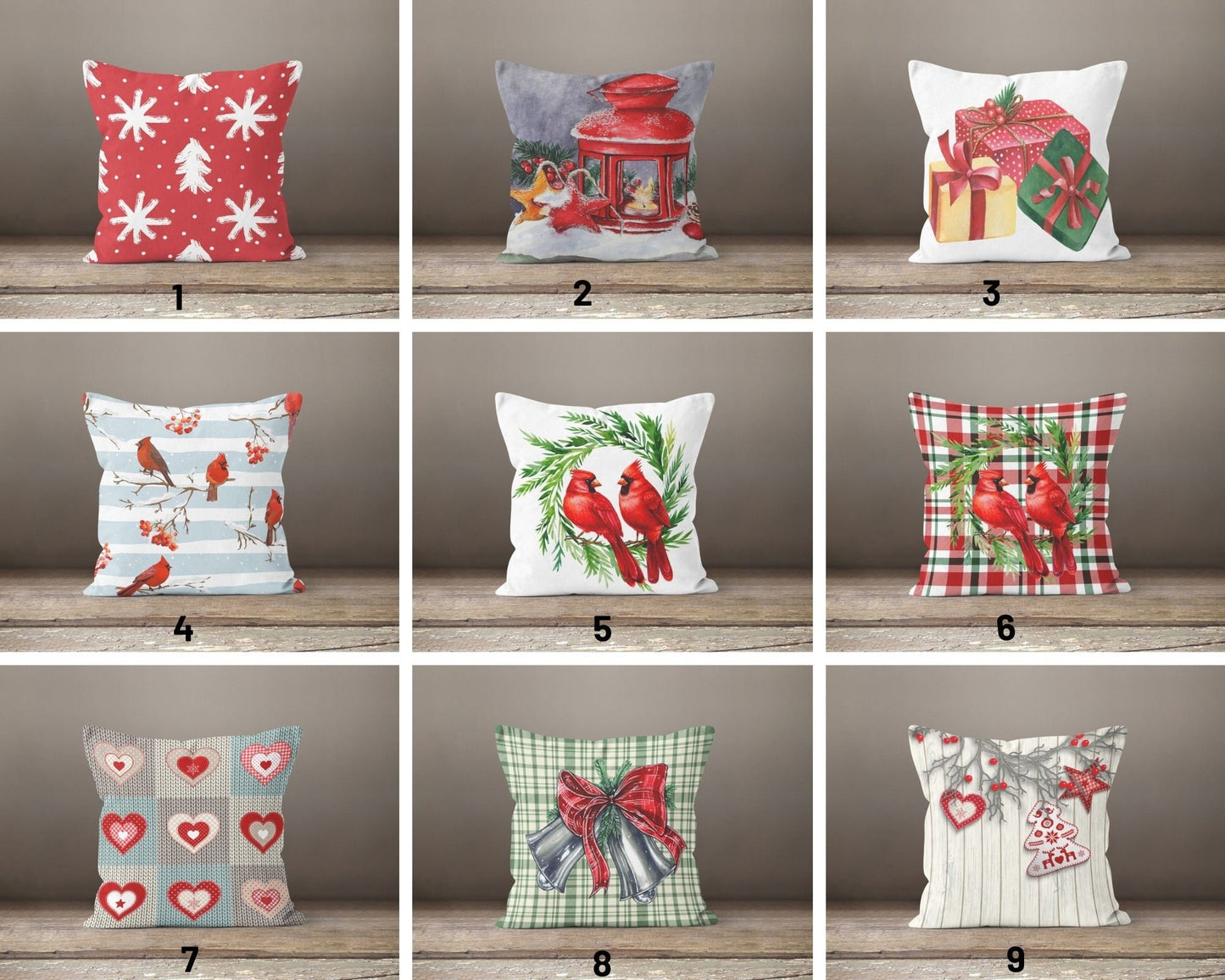 Christmas Snowflake Lantern Festive Holiday Cushion Cover