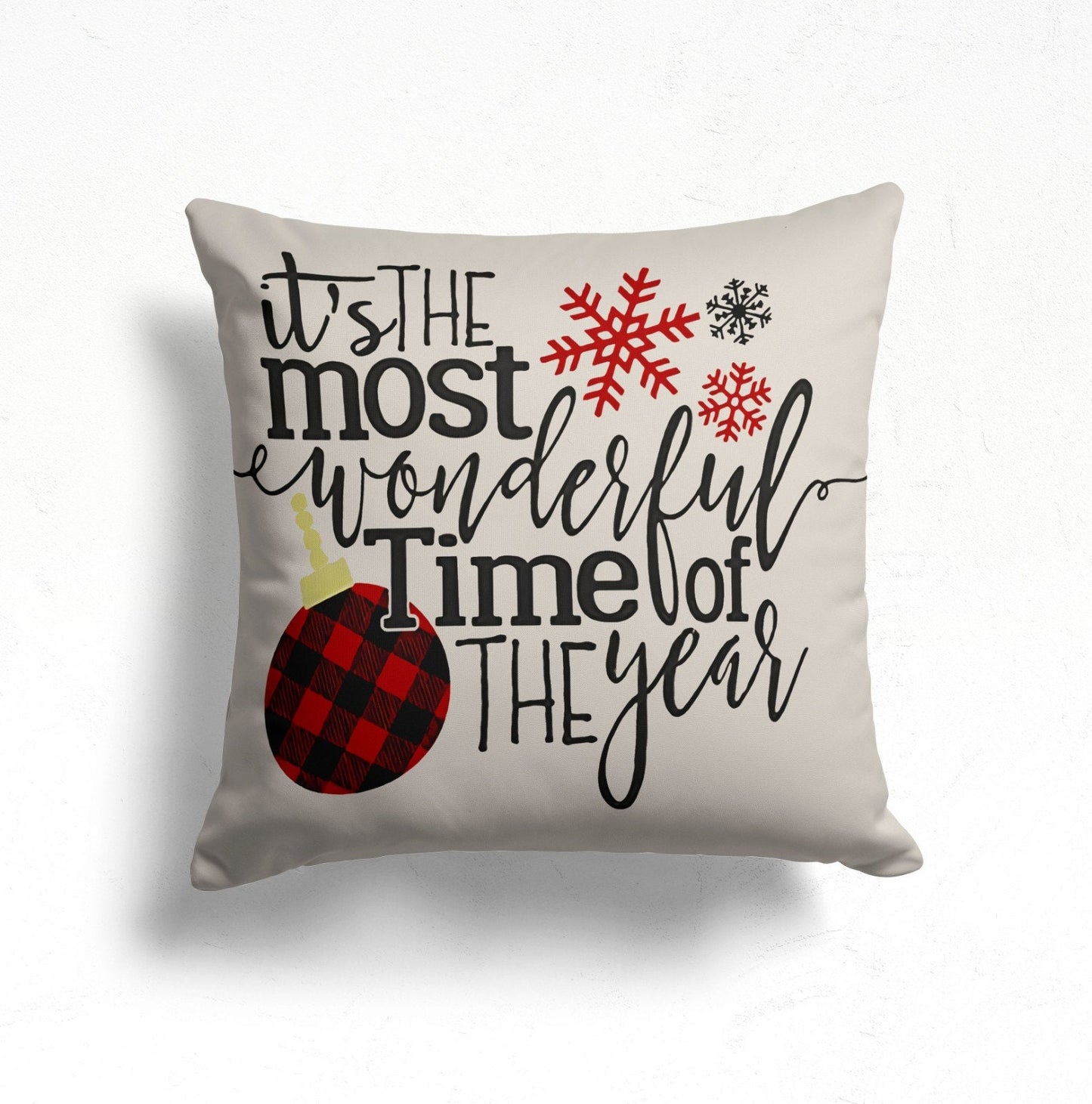 Snowman Gnome Christmas Cushion Cover Happy New Year Decor