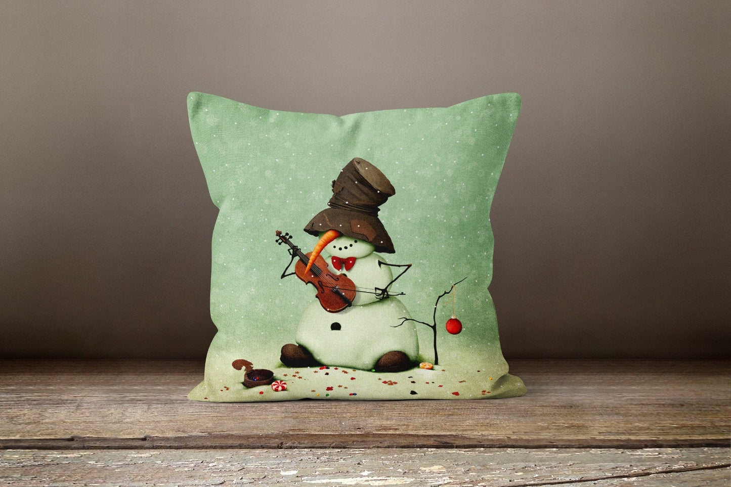 Green Winter, Noel Cushion Cover, New Year's decoration