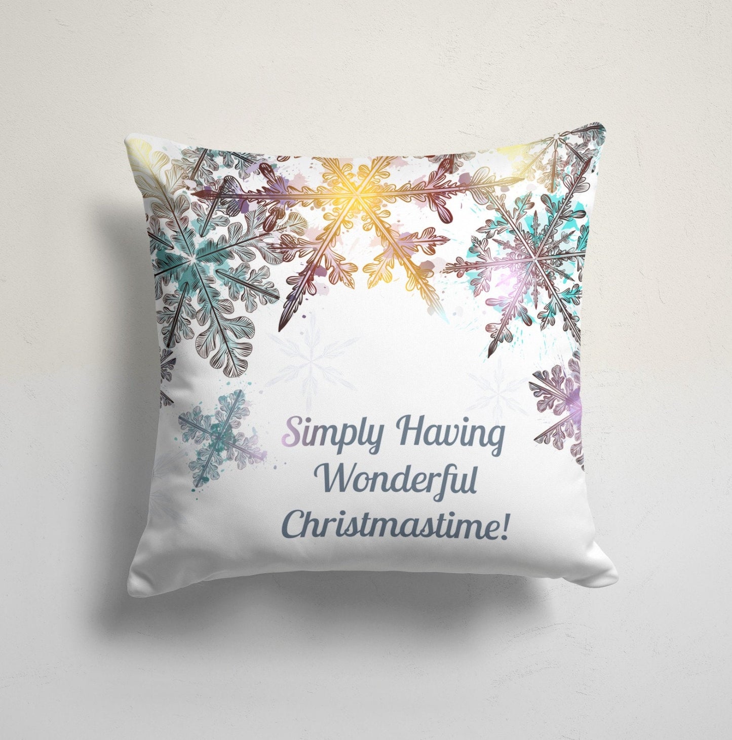 Christmas Red Truck Deer and Bell Printed Throw Cushion Cover