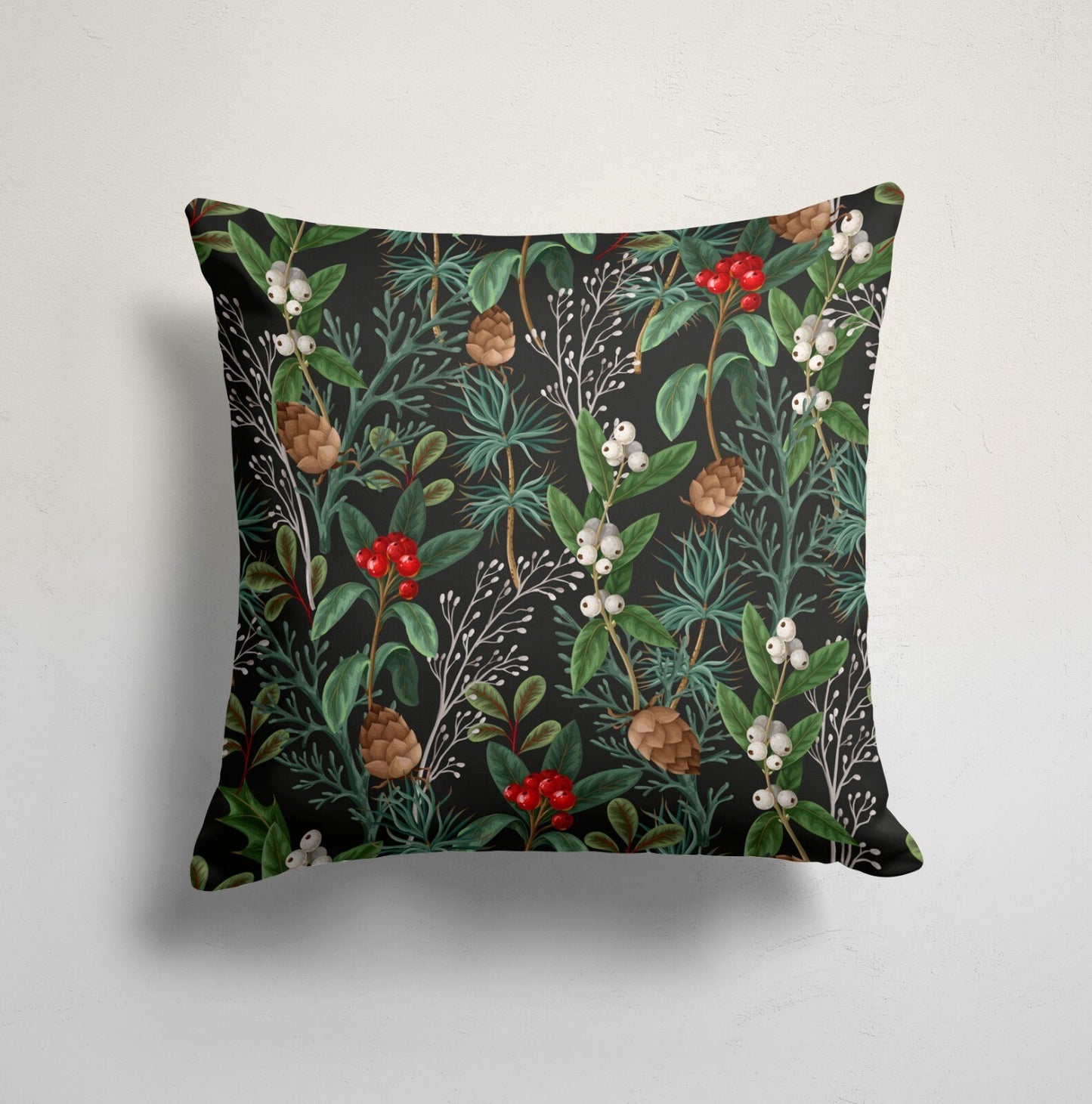 Joyful Christmas Winter-Themed Festive Holiday Cushion Cover