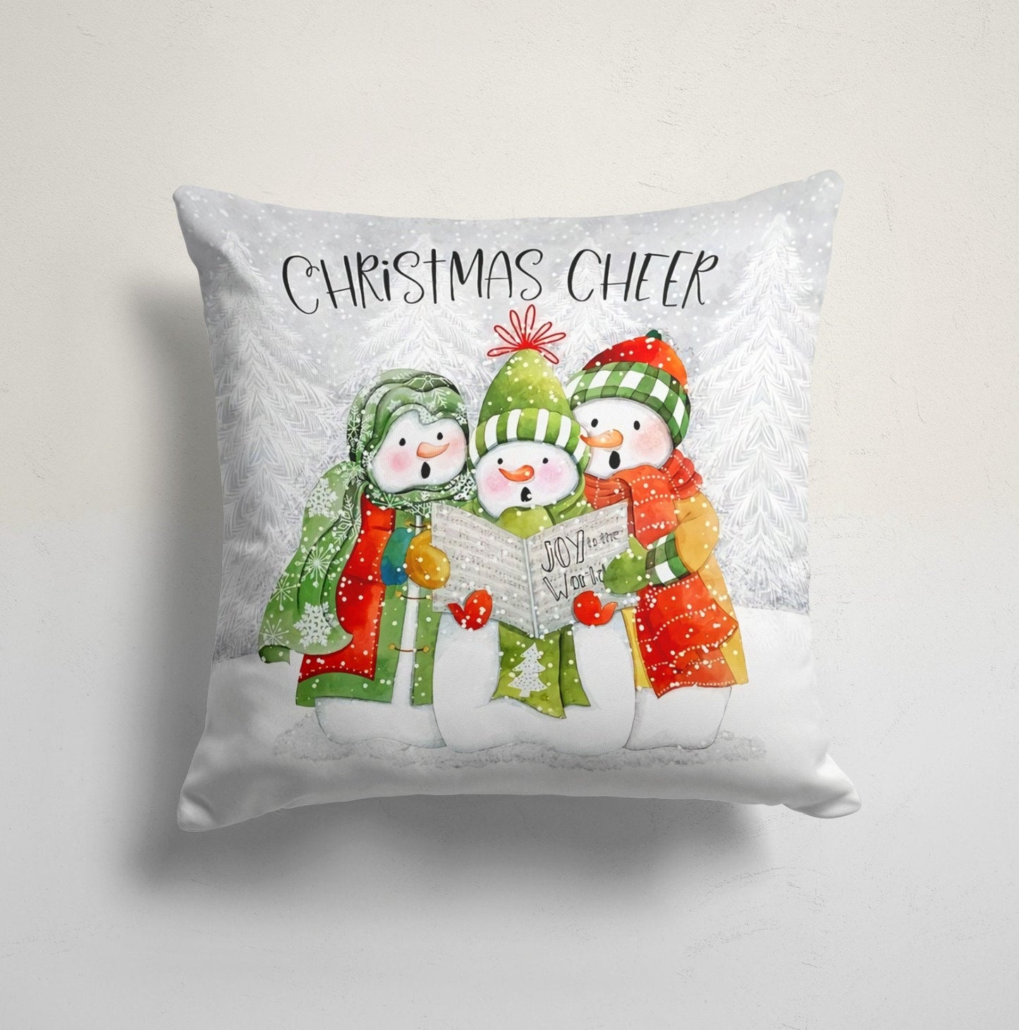 Merry Christmas Lights Cushion Cover, Christmas Cheer for Your Home