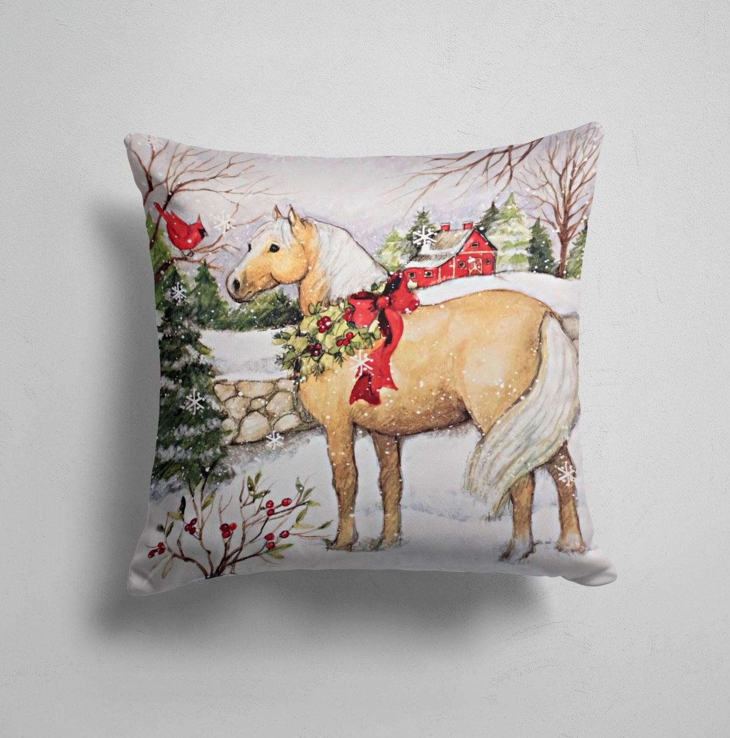Merry Christmas Lights Cushion Cover, Christmas Cheer for Your Home