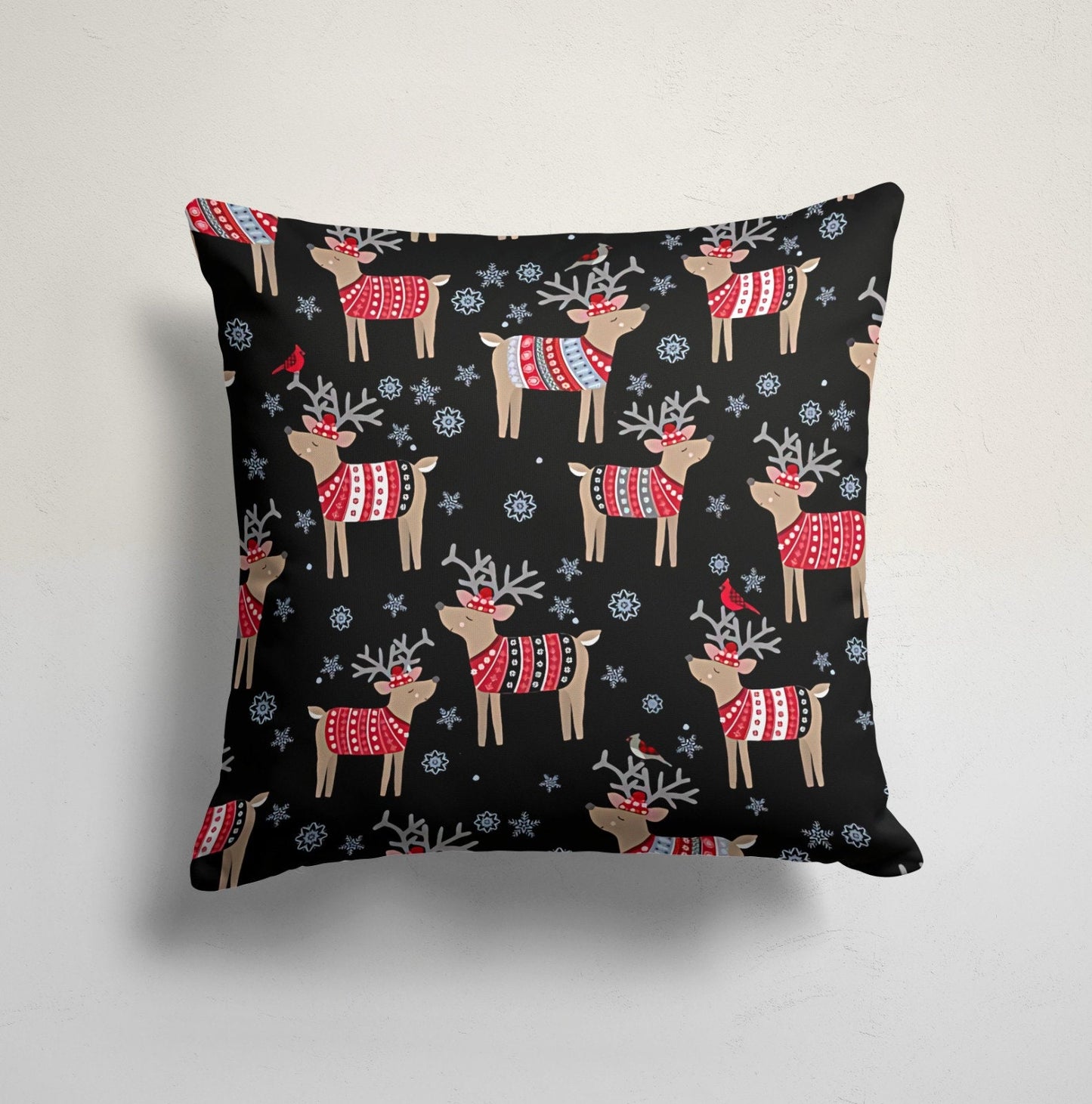 Gnome and Snowman Printed Christmas Cushion Covers