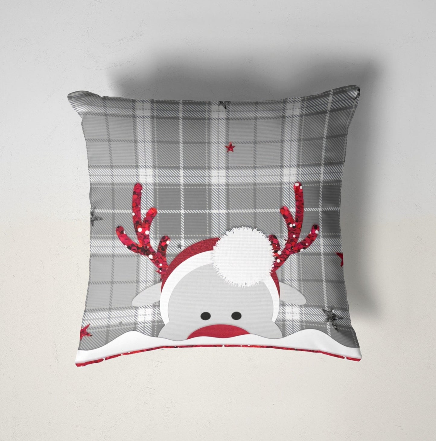Gnome and Snowman Printed Christmas Cushion Covers