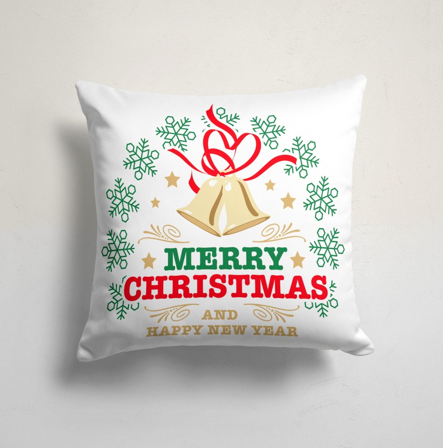 Red and Green Winter Decor Merry Christmas Cushion Cover