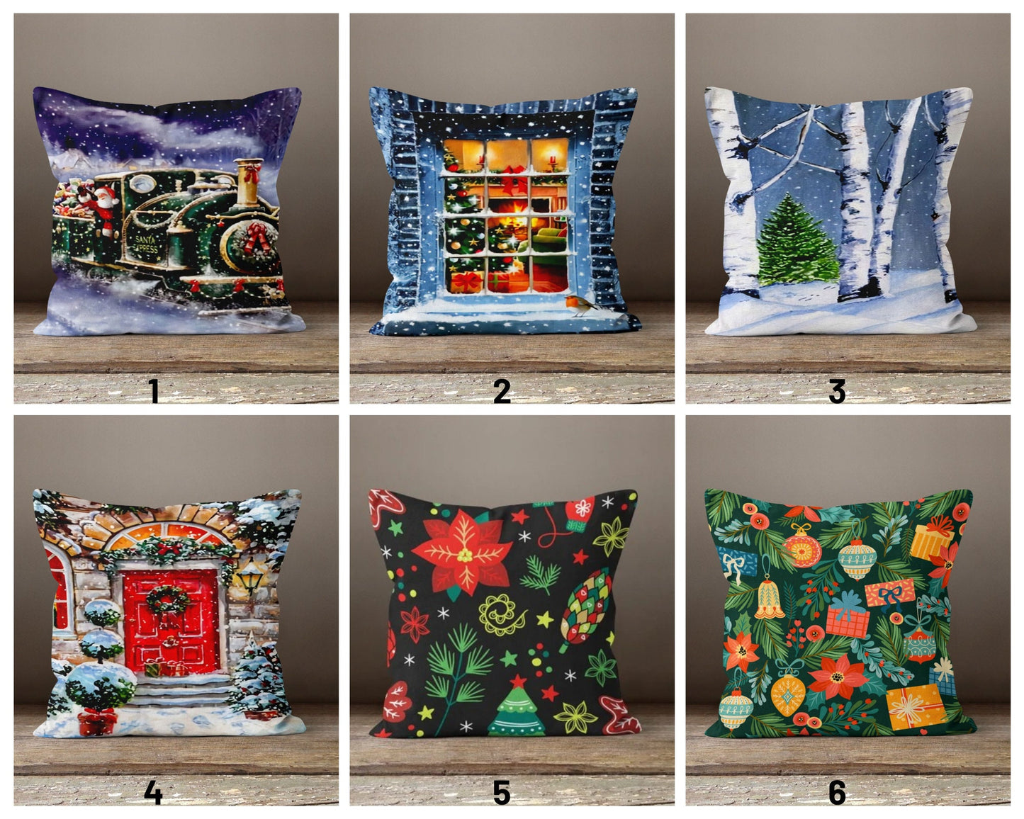 Winter Xmas Festive Season Christmas Cushion Cover