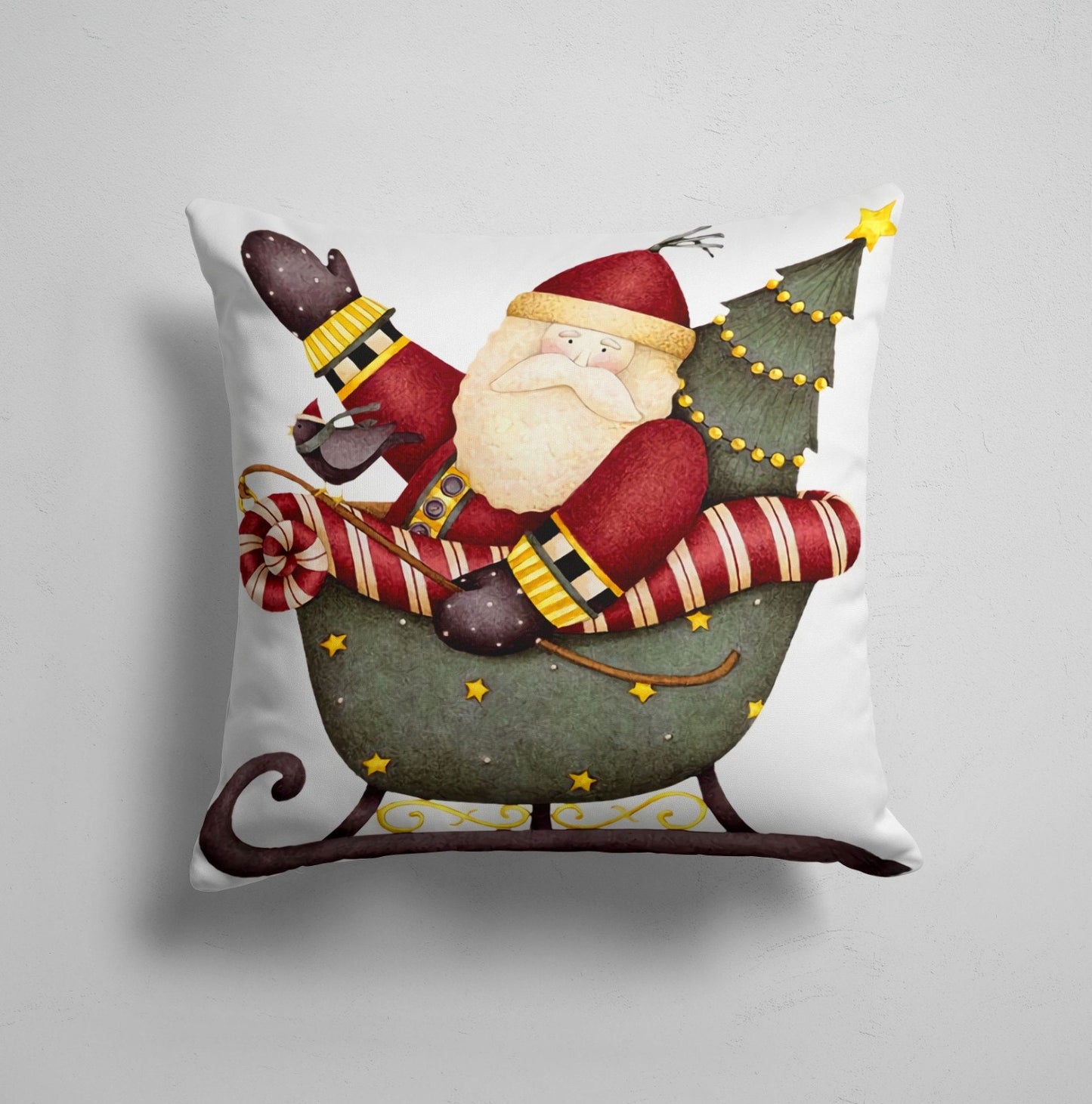 Merry Christmas Cushion Cover Festive Living Room Decor