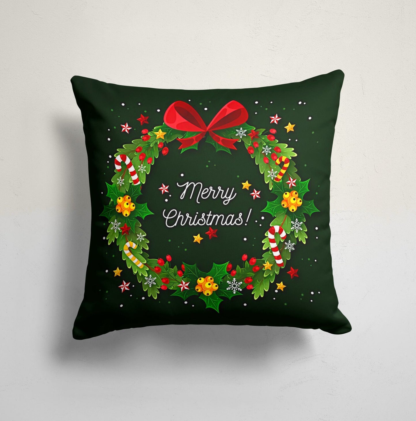 Snowman Christmas Festive Holiday Cushion Cover
