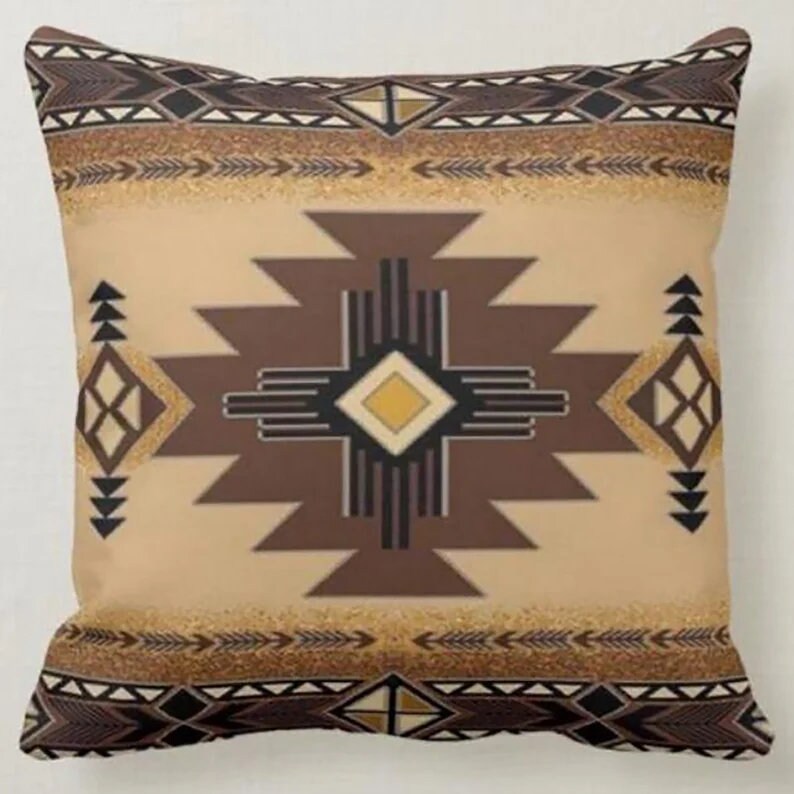Southwestern Farmhouse Ethnic Kilim Print Cushion Cover