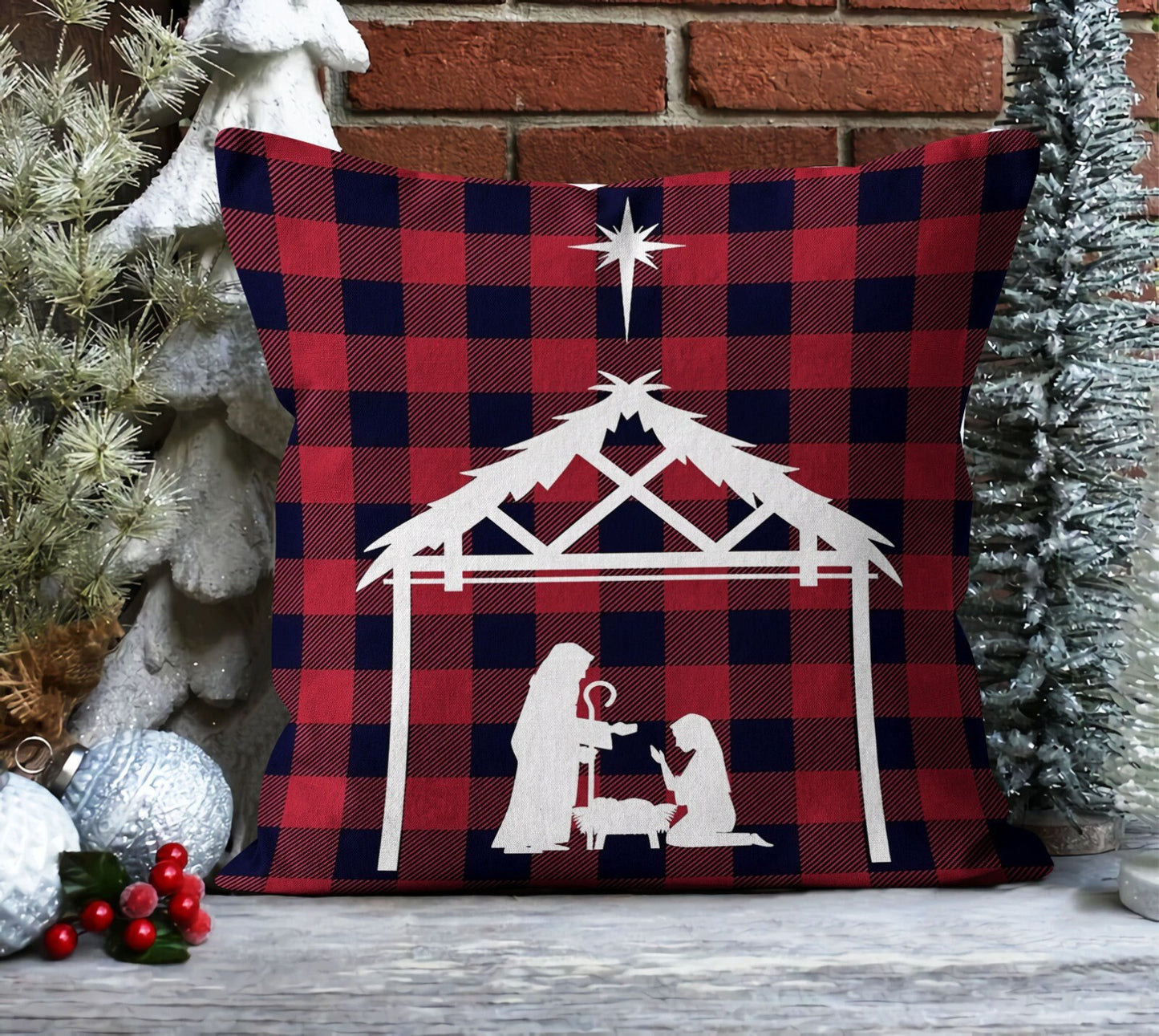 Candy Cushion Cover, Red and Green Christmas Design
