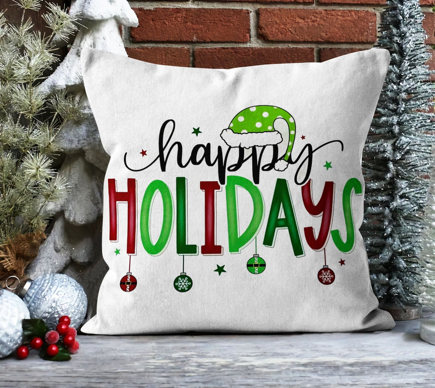 Festive Winter Pattern Christmas Deer Cushion Covers