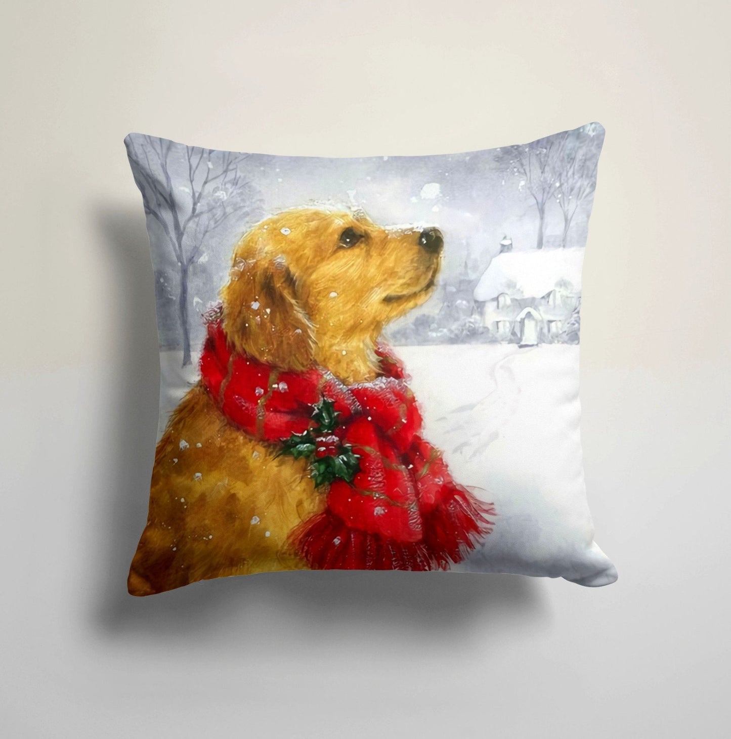 Christmas Winter Landscape Holiday Decor Cushion Cover