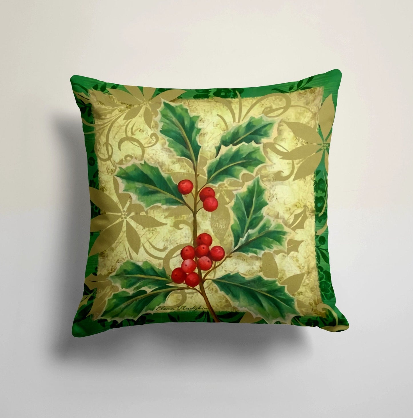 Christmas Pinecone Holiday Season Cushion Cover