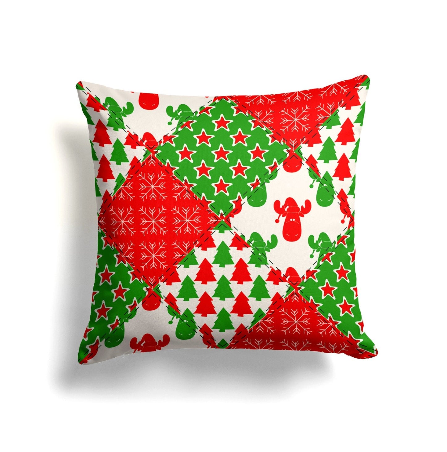 Christmas Winter Themed Deer Pattern Cushion Cover