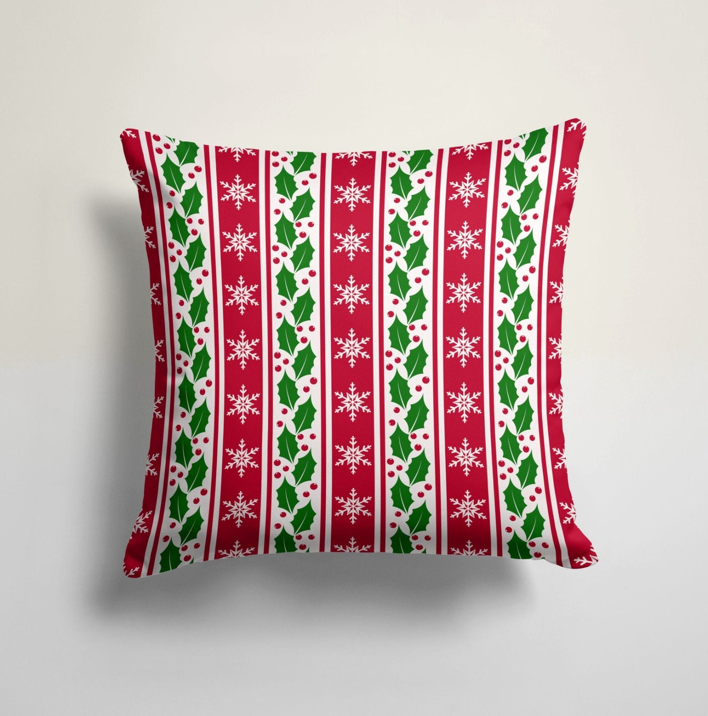 Classic Green & Red Tartan Cushion Cover, Timeless Christmas Design