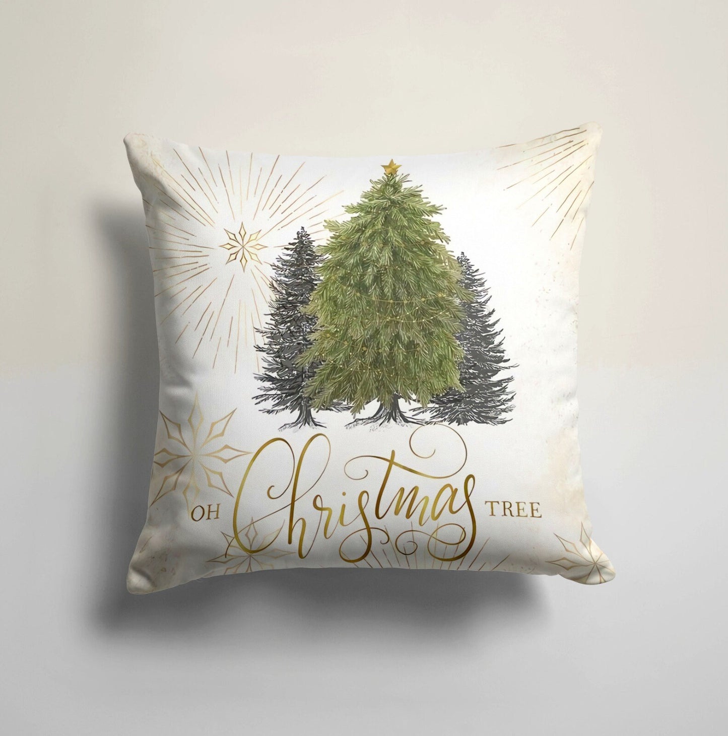 Red Green Christmas Tree Holiday Season Cushion Cover