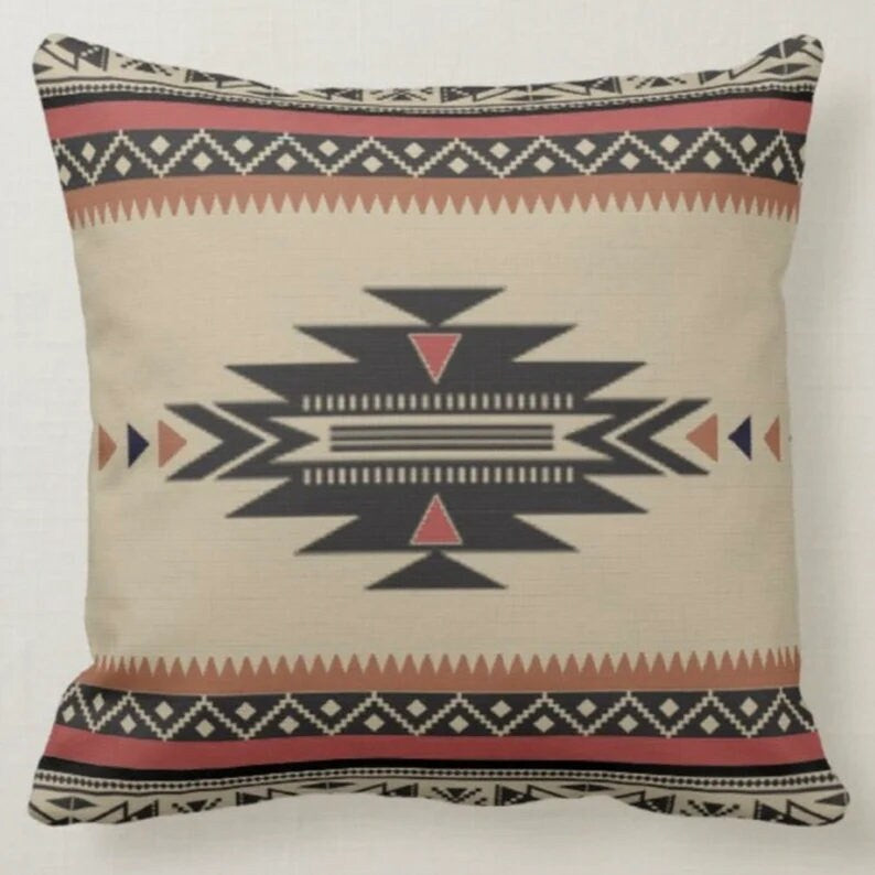 Southwestern Farmhouse Ethnic Kilim Print Cushion Cover