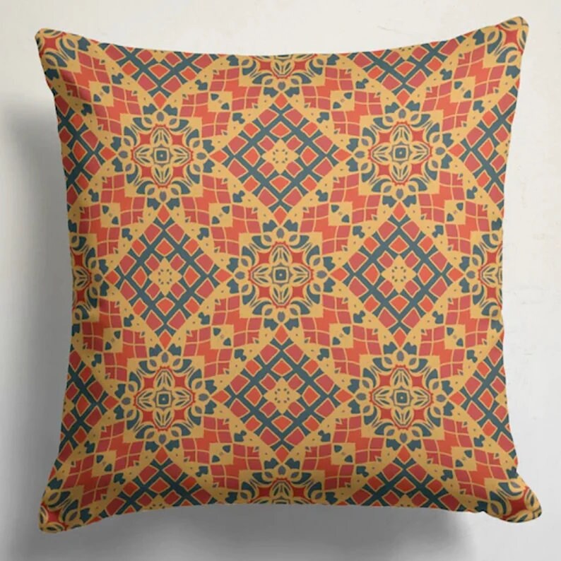 Southwestern Farmhouse Ethnic Kilim Print Cushion Cover