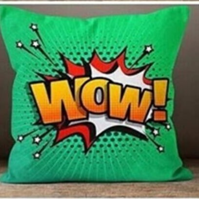 Modern Pop Art Cushion Cover Funny Lips Comic Illustration